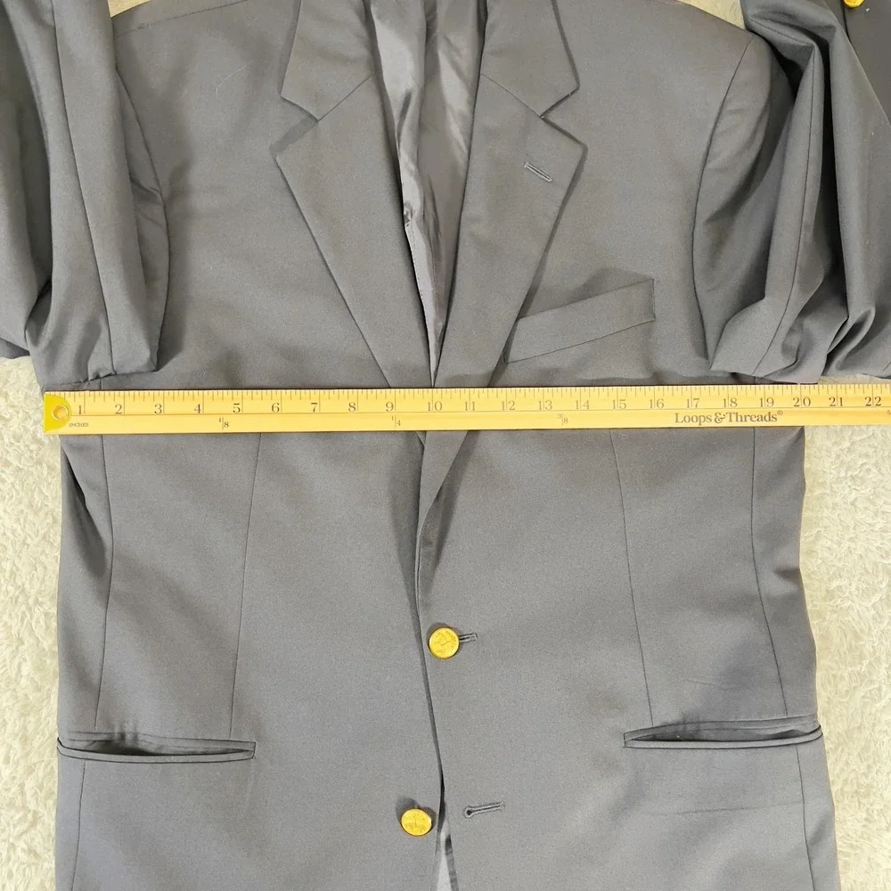 Loro Piana Blazer Mens 40 Navy Blue Wool Gold Button Brooksease Brooks Brothers